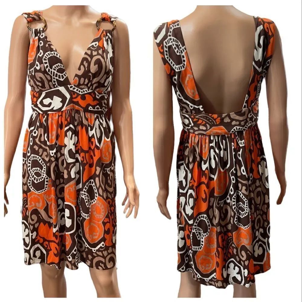 Milly of New York Summer Vacation Low Open Back Dress Size Large
